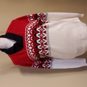 Stylish Red and White Women's Sweater